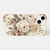 Romantic Vintage Floral Bouquet Pattern iPhoneケース (裏面横)