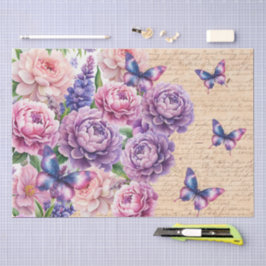 Romantic Vintage Floral Love Letter Decoupage 薄葉紙