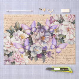 Romantic Vintage Floral Love Letter Decoupage 薄葉紙