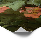 Romantic Vintage Peonies and Wildflowers Fine Art ポスター (角)