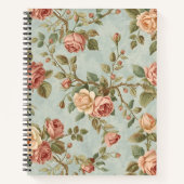 Romantic Vintage Rose Garden ノートブック (正面)