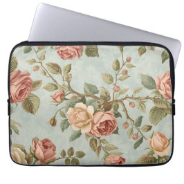 Romantic Vintage Rose Garden ラップトップスリーブ