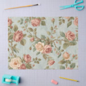 Romantic Vintage Rose Garden 薄葉紙 (クラフト)