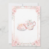 Romantic Vintage Tea Party Bridal Shower Flowers 招待状 (裏面)