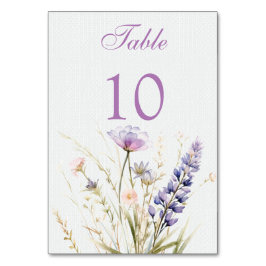 Romantic violet flowers Wedding テーブルナンバー