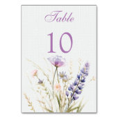 Romantic violet flowers Wedding テーブルナンバー (正面)