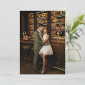 Romantic Warm Brown Photo 招待状 (スタンド正面)