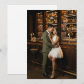 Romantic Warm Brown Photo 招待状 (正面/裏面)