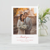 Romantic Warm Minimalist Photo サンキューカード (スタンド正面)