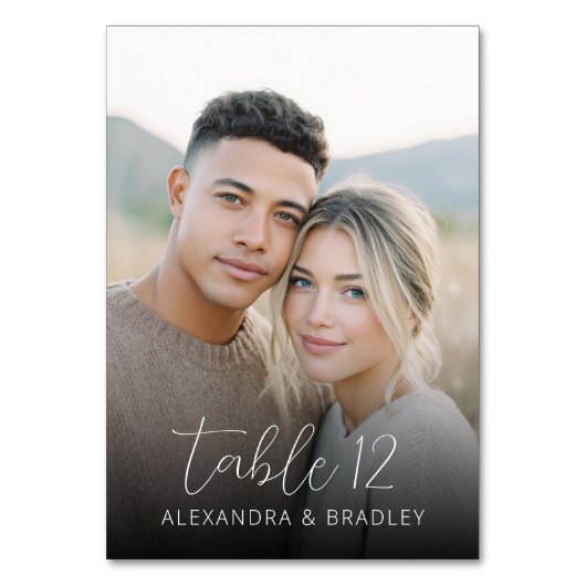 Romantic Warm Photo テーブルナンバー (裏面)