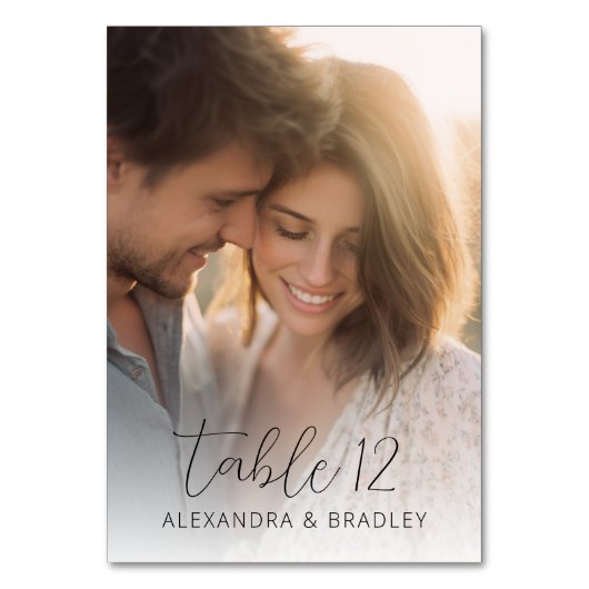 Romantic Warm Photo テーブルナンバー (裏面)