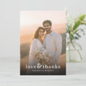 Romantic Warm Sunset Photo サンキューカード (スタンド正面)