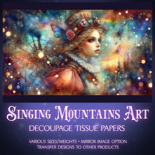 Romantic Watercolor Alice In Wonderland 薄葉紙