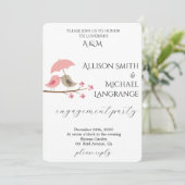 Romantic Watercolor Blush Engagement Party 招待状 (スタンド正面)