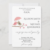 Romantic Watercolor Blush Engagement Party 招待状 (正面)