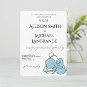 Romantic Watercolor Blush Engagement Party 招待状 (スタンド正面)