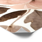 Romantic Watercolor Floral Filigree Design ポスター (角)