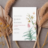 Romantic Watercolor Floral Garden Invite 招待状