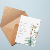 Romantic Watercolor Floral Garden Invite 招待状