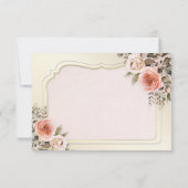 Romantic Watercolor Floral Wedding RSVP Card 招待状 (裏面)