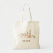 Romantic Watercolor Florals Wedding For Bride トートバッグ (正面)