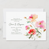 Romantic Watercolor Garden Engagement Party 招待状 (正面)