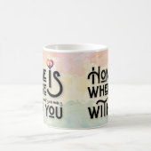 Romantic Watercolor Home Heart Quote Coffee Mug コーヒーマグカップ (中央)