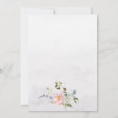 Romantic Watercolor Pink and White Floral Wedding 招待状 (裏面)