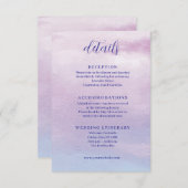 Romantic Watercolor sunset Wedding Enclosure Cards エンクロージャーカード (正面/裏面)