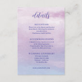 Romantic Watercolor sunset Wedding Enclosure Cards エンクロージャーカード (正面)