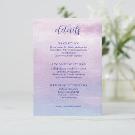 Romantic Watercolor sunset Wedding Enclosure Cards エンクロージャーカード