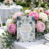 Romantic Watercolor Swan Lake & Floral Wreath 招待状