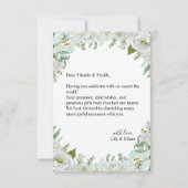 Romantic Watercolor Wedding サンキューカード (裏面)