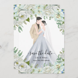Romantic Watercolor Wedding セーブザデート