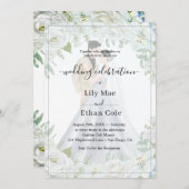 Romantic Watercolor Wedding 招待状 (正面/裏面)