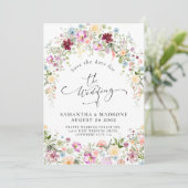 Romantic Watercolor Wildflower Wedding セーブザデート (スタンド正面)