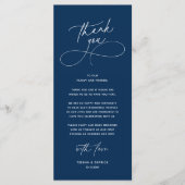 Romantic Wed Dinner Place Setting Thank You Card プログラム (正面)