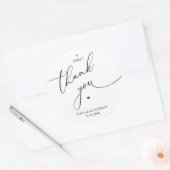 Romantic Wedding A Sweet Thank You Cookies ラウンドシール (封筒)