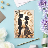 Romantic Wedding Couple in Elegant Gown アクリル招待状 (インサイチュ (ウェディング))