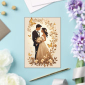 Romantic Wedding Couple in Elegant Gown アクリル招待状 (インサイチュ (ウェディング))