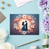 Romantic Wedding Couple Silhouette アクリル招待状 (インサイチュ (ウェディング))