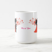 Romantic Wedding Couple Silhouette コーヒーマグカップ (中央)