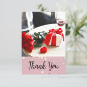 Romantic wedding flowers blooming garden サンキューカード (スタンド正面)