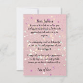 Romantic wedding flowers blooming garden サンキューカード (裏面)