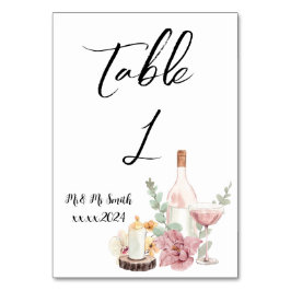 Romantic wedding flowers blooming garden テーブルナンバー