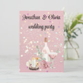 Romantic wedding flowers blooming garden 招待状 (スタンド正面)