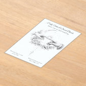 Romantic Wedding Hands Minimalist Design アクリル招待状 (レイダウン)