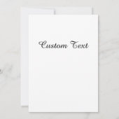 Romantic Wedding Invitation Bride Groom Silhouette 招待状 (裏面)