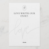 Romantic Wedding Invitation | Chic & Modern  招待状 (裏面)