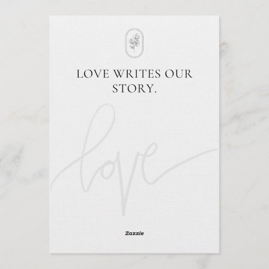 Romantic Wedding Invitation | Chic & Modern  招待状 (裏面)